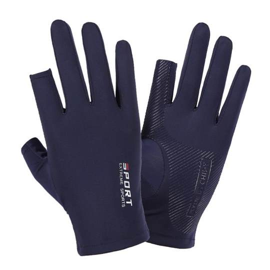 Motorcycle Gloves with Inner Lining, Suitable for Men and Women in Summer, Ice Silk, Cool Feeling, Anti-Dirt, Sun Protection, Cycling Sports, High Elasticity and Comfort