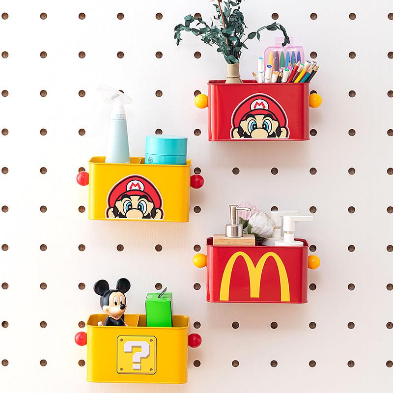 Iwood 15mm creative pattern hole board accessories dopamine partition desktop dual-purpose iron storage box