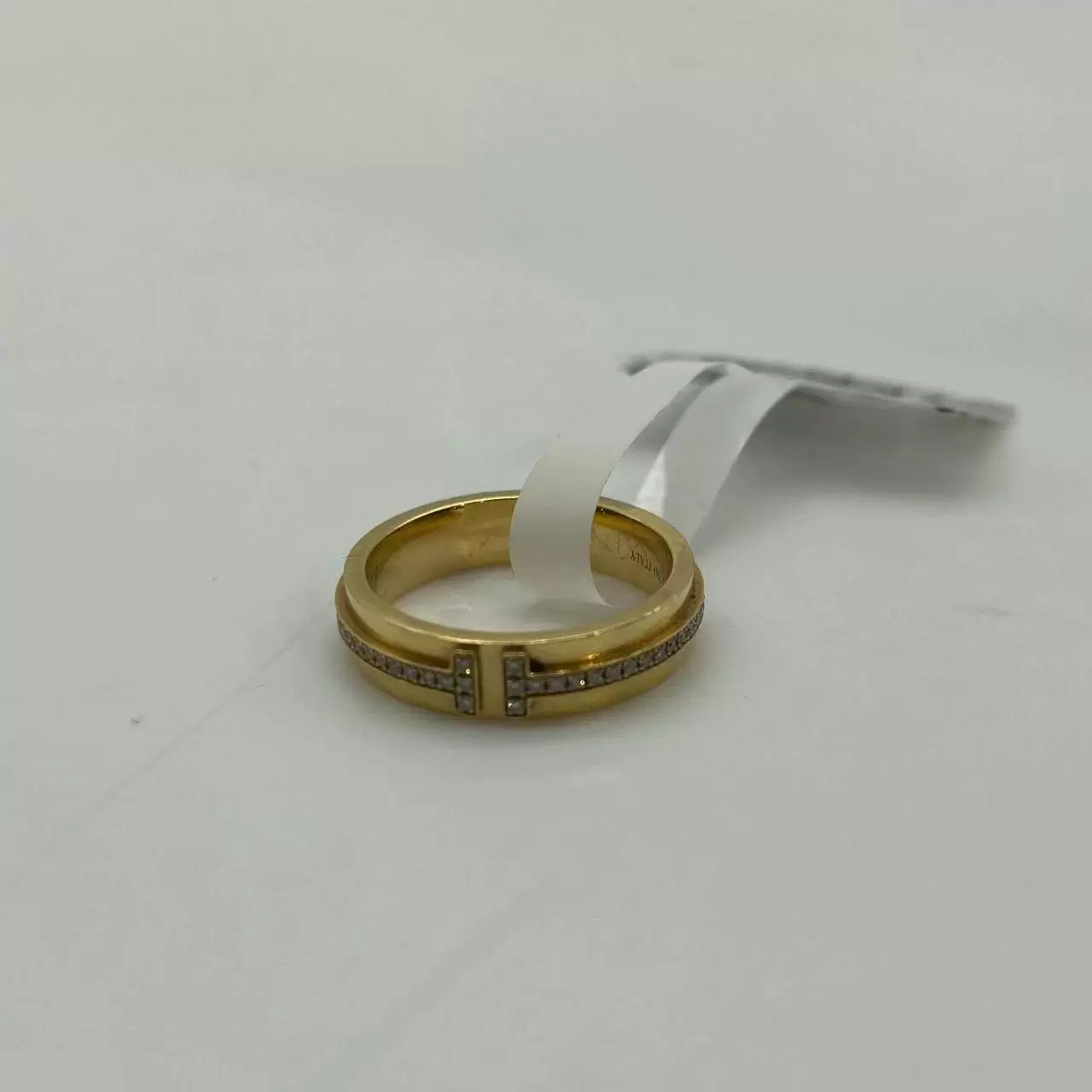 [95 новый кольцо Tiffany & Co. серии T узкое золотистое кольцо 18K золото, официальная цена 27400]