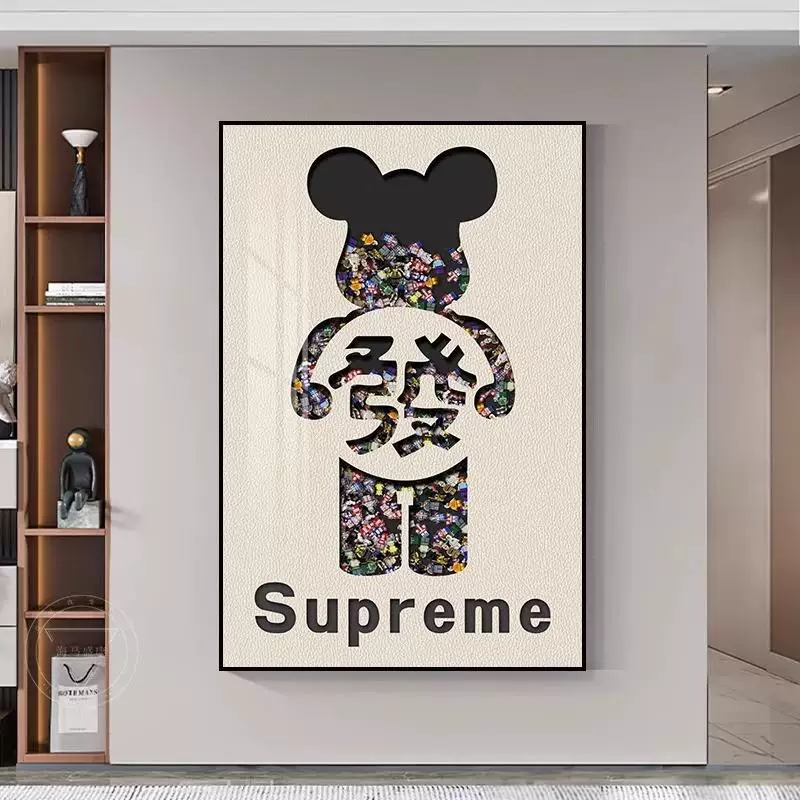 [KAWS современная минималистичная декоративная картина для прихожей гостиная настенная подвесная сетка]