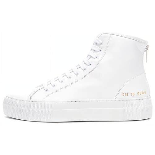 COMMON PROJECTS High Tournament 皮革高帮时尚板鞋 女款 白色