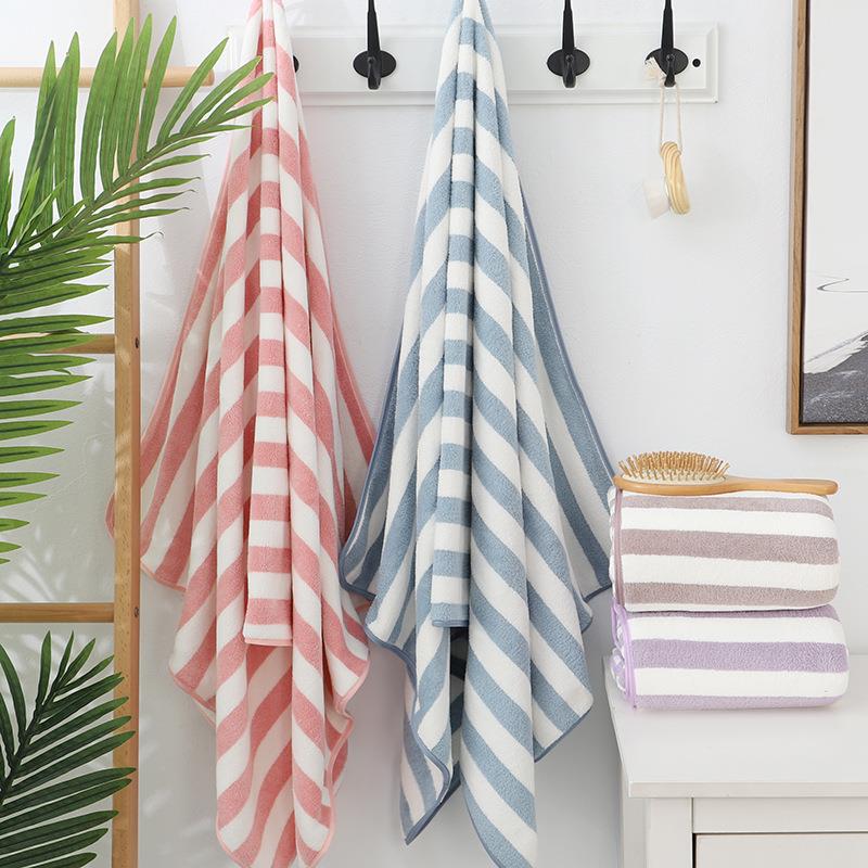 Bath Towel, Absorbs Water Quickly and Dries Fast, Does Not Shed Fibers, Non-Cotton Household Towel, Suitable for Men and Women in Summer, for Children and Adults