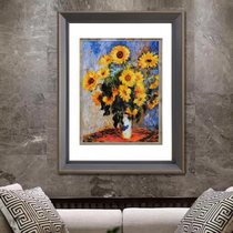 Embroidery handmade Suzhou embroidery Monet Sunflower Suzhou embroidery silk handicrafts high-end office living room