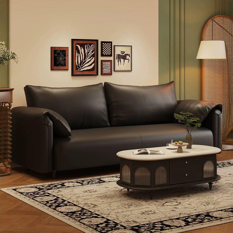 Sofa Living Room Small Apartment Rental New Elephant Ear B&B Double or Three-Seater Italian Straight Fabric Sofa