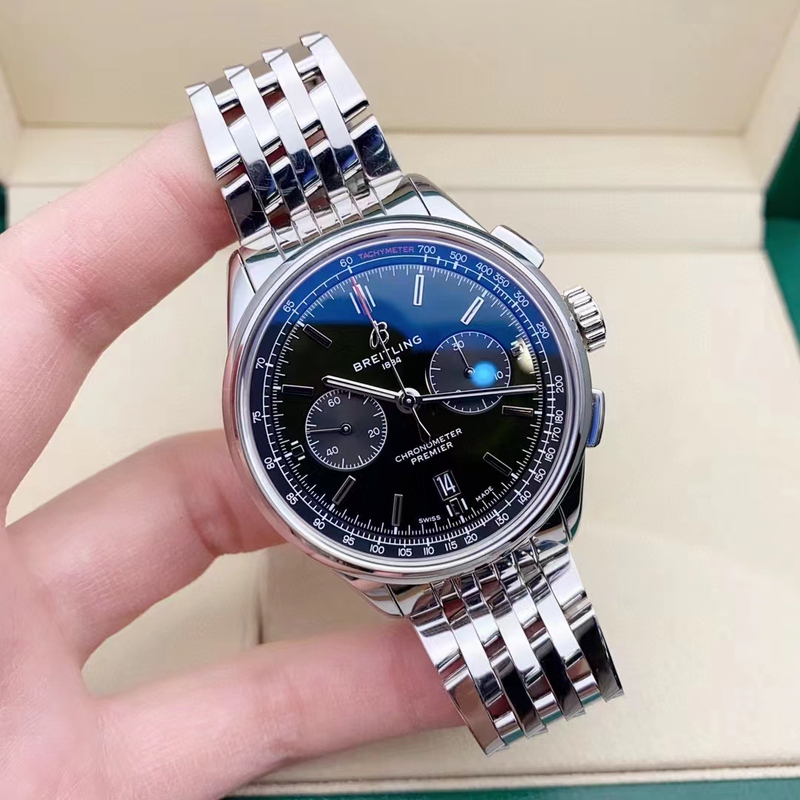 Full Set of 98 New 42mm Breitling Puya Chronograph Model Ab0118A11L1A1 Automatic Mechanical Men's Watch Genuine