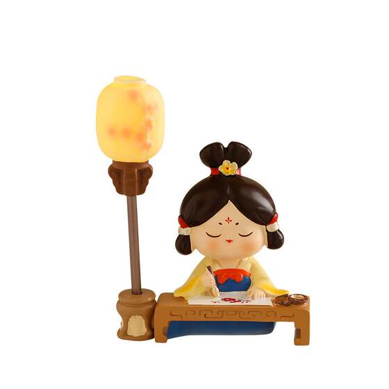 Xi'An Cultural and Creative Souvenirs, Ancient Style Tang Dynasty Lady Night Light Ornaments, Office Desktop Decorations, Gifts for Girls