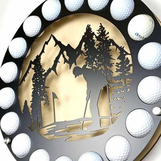 摆件铁艺高尔夫高尔夫高尔夫球金属创意球杆剪影铁套装装饰艺