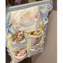 Room cute embroidered colorful printed quilted exquisite storage bag wall hanging girls home