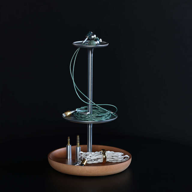 DdHiFi HS210 earplug bracket fever equipment plug storage aluminum alloy support solid wood base