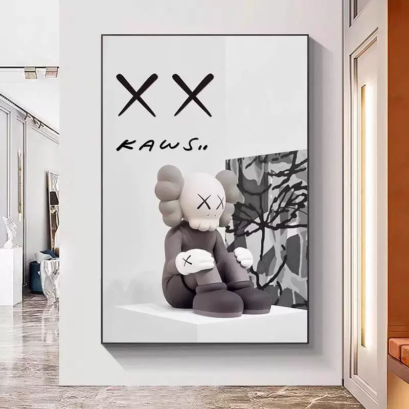 [KAWS современная минималистичная декоративная картина для прихожей гостиная настенная подвесная сетка]
