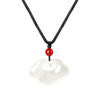 中国黄金玉髓祥云如意平安锁吊坠男女款红玛瑙珠玉佩项链生日礼物