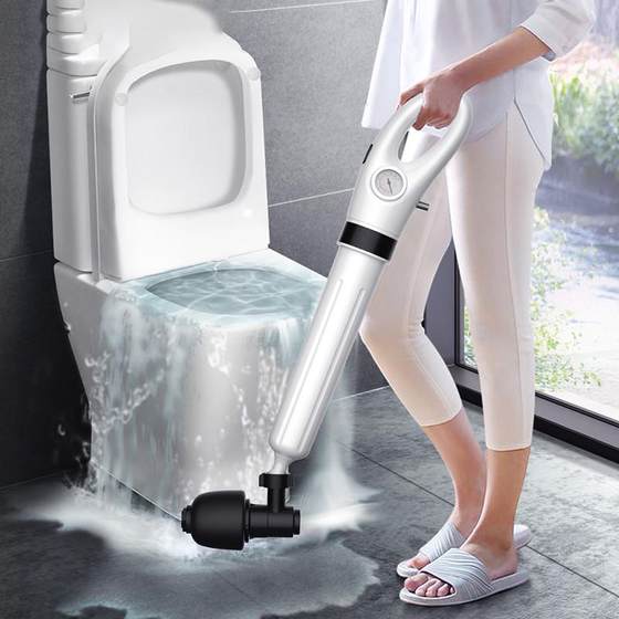 清洁下水道马桶疏通器不锈钢新型一炮通高气压通地漏蹲坑专业工具