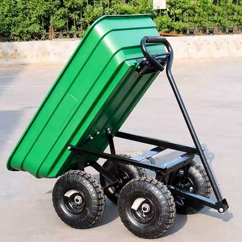 Factory garden tippable tool cart plastic bucket garbage dump cart Dumpcart garden cart truck