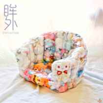 Transparent sofa doll storage lazy chair Internet celebrity style ins style inflatable art single chair creative photography props