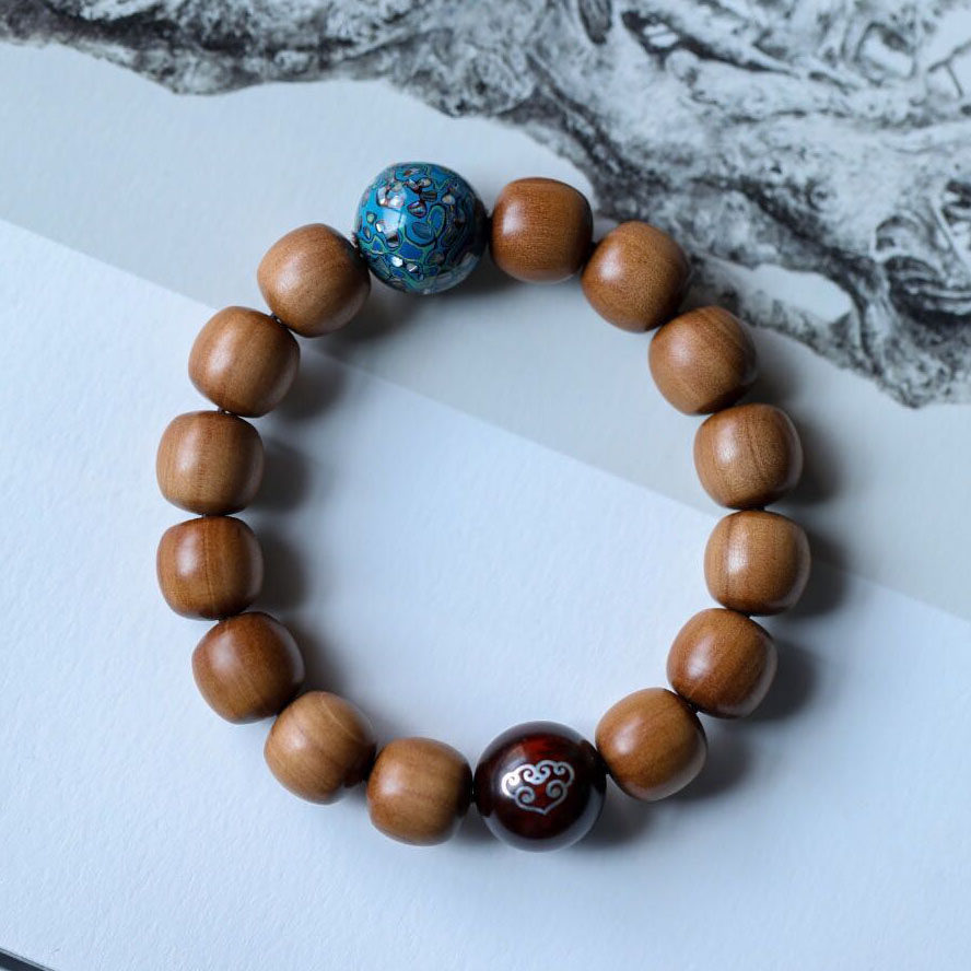 (Green Rui) Old Mountain Honolulu 12x12mm Wenplay Old-type Everest Pearl Handstring Courtesy Collection