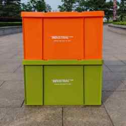 Camping Storage Box, Industrial Style Household Plastic Organizer Box, Car Trunk Turnover Storage Box