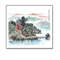 Welfare fund pure hand-painted unique Chinese painting Hong Shans Hermit Seeker first-class artist Calligraphy and Painting Association