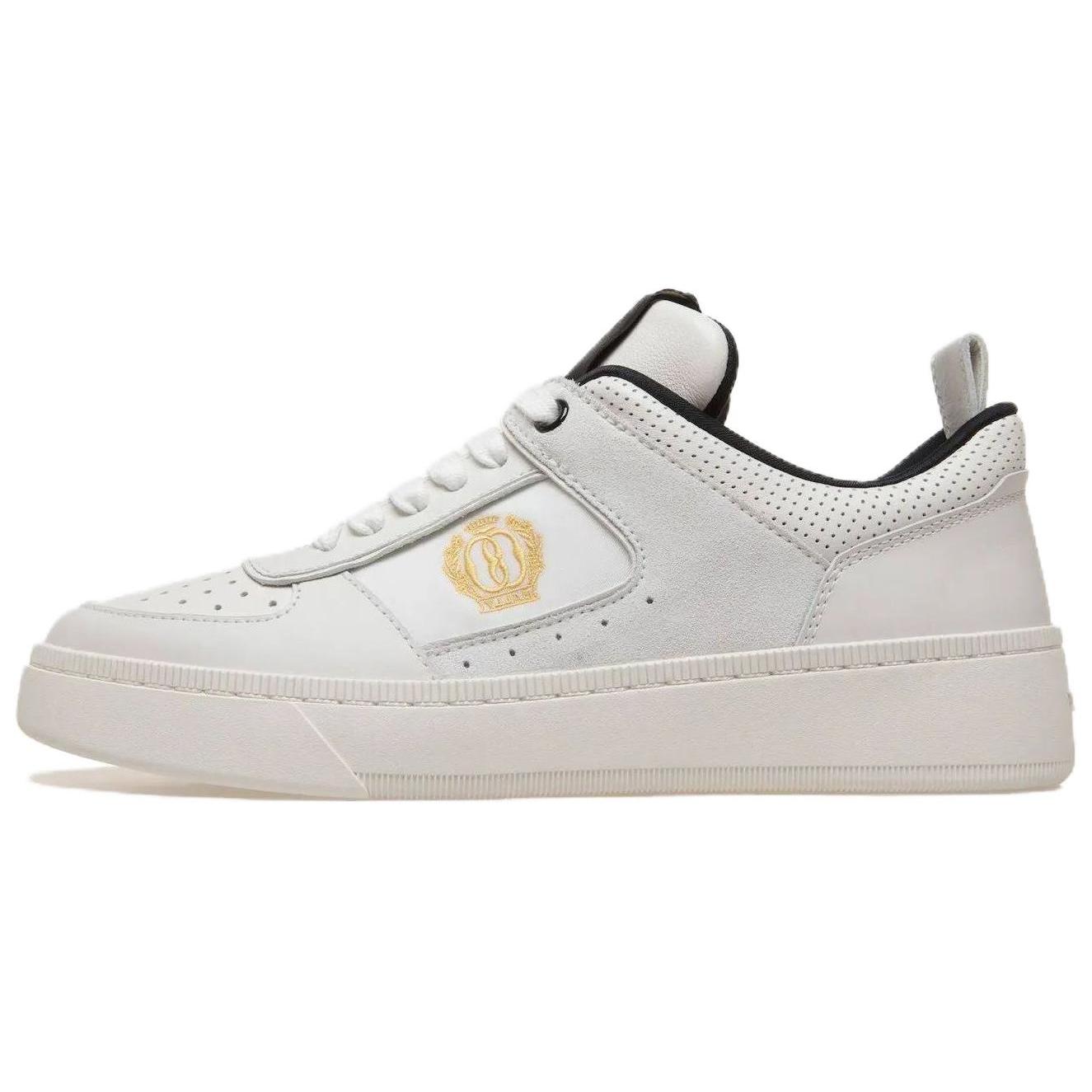 Bally/巴利圆头系带舒适百搭休闲时尚潮流低帮板鞋女款白灰色