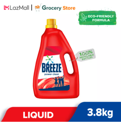 Breeze Detergent Liquid Power Clean 3.8kg