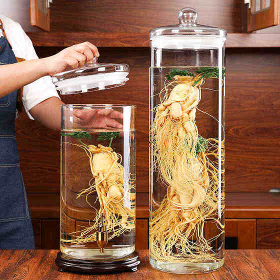 广口泡酒玻璃瓶大号鹿鞭人参专用泡酒瓶带龙头密封罐家用高档酒坛