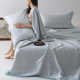 High-end bamboo fiber mat three-piece set summer tin silk bed sheets household ice silk summer can be washed machine soft mat