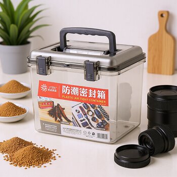 Transparent Storage Box for Household Use, Transparent and Thickened, Moisture-Proof, Snack and Medicinal Storage Box