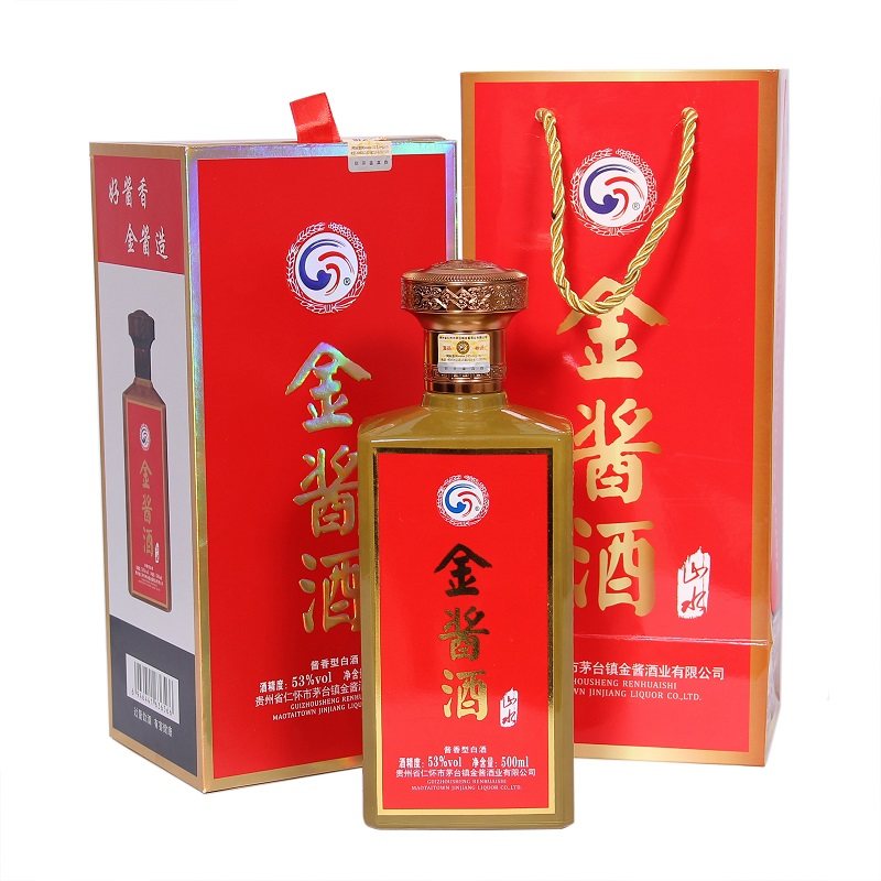 貴州省茅台鎮 醬香型 金土 白酒 中国酒 500ml 53% 5本セット 贵州茅台镇金酱酒53度酱香型白酒核心产区500ml*6瓶整箱装-淘宝网