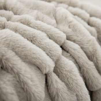 Double-layer rabbit blanket imitation fur plush blanket blanket winter thickened student dormitory sofa blanket casual blanket
