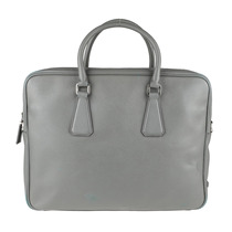 9 5 New] PRADA Mens Cowhide Cross Pattern Bag Mens Bag Briefcase Handbag