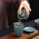 Tea Set for Home Use, Jingdezhen Celadon Ice Crack Glaze Complete Set, Suitable for Office Reception, Includes Teapot and Teacups, Gift Box