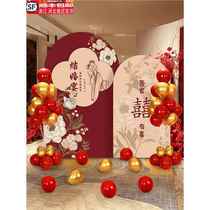 Engagement banquet layout decoration ornaments full set KT board welcome custom wedding kt wedding ornaments engagement background wall AA