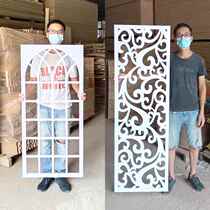 pvc ceiling partition decorative carved density board living room entrance floor screen wall solid wood pattern hollow style