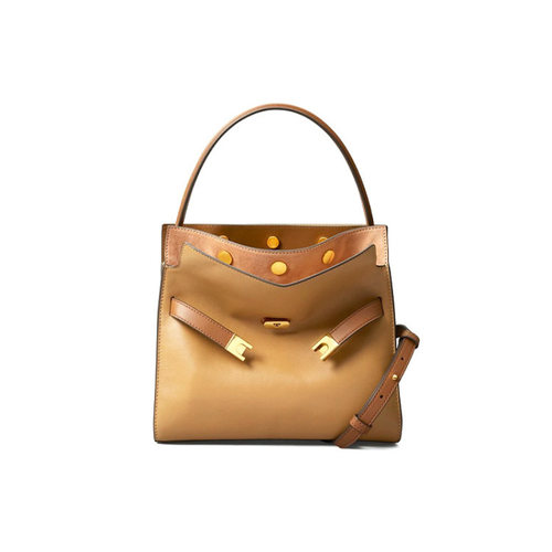 TORY BURCH 汤丽柏琦 TB Lee Radziwill系列 解构分层式皮革 双层