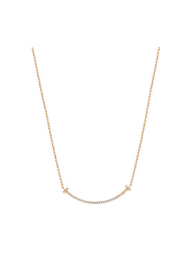 9.9新TIFFANY & CO.蒂芙尼 Tiffany T 时尚休闲新颖18k金项链女款