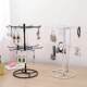 Rotating jewelry rack, iron art, pendant display rack, earring key bracelet, detachable floor display storage rack
