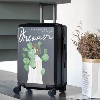 High-end new luggage, internet celebrity, high-looking, small 20-inch pole case, female chassis, large capacity suitcase, 24