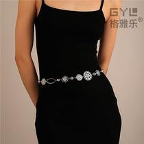 Waist chain womens waist accessories retro bohemian ethnic style high-end metal chain belt with skirt belt