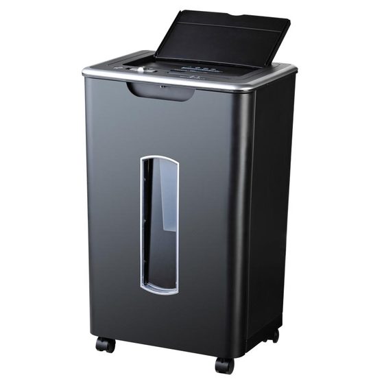 齐心S801碎纸机商用大功率双入口碎卡碎光盘段状全自动碎纸60张粉