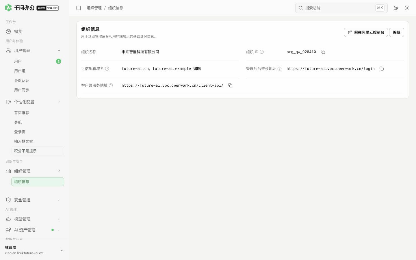 QwenWork 产品界面