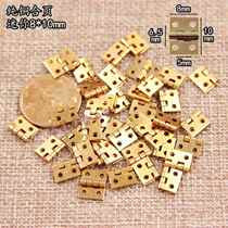 2 min mini-tied mini hinge pocket open page pure copper package gift box folding 8*10mm brass