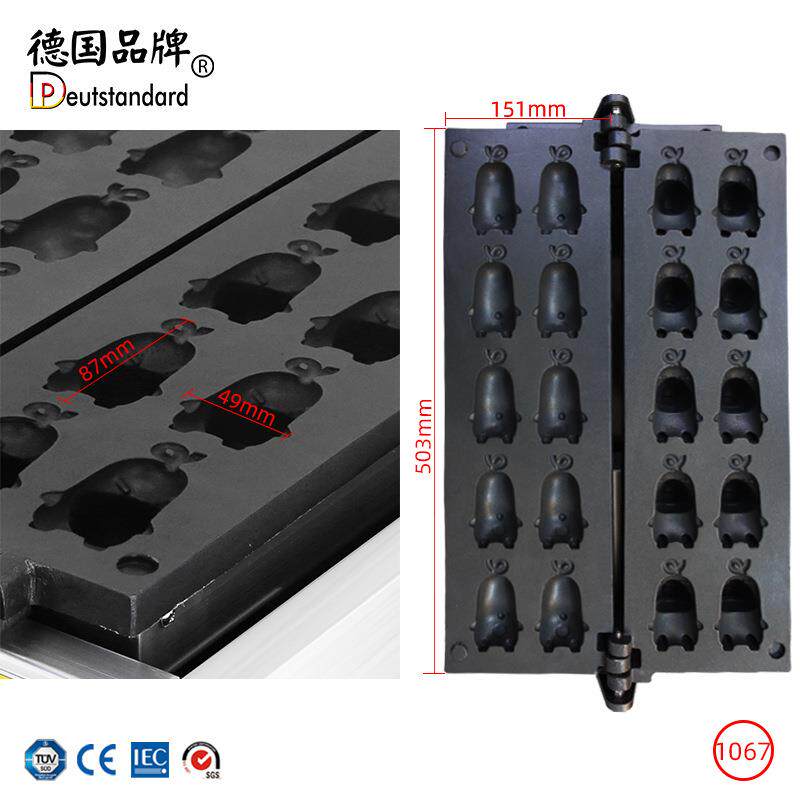 Big-mouthed duck cartoon waffle commercial electric scone machine double-sided heating electric cake stall baking Internet celebrity snack machine