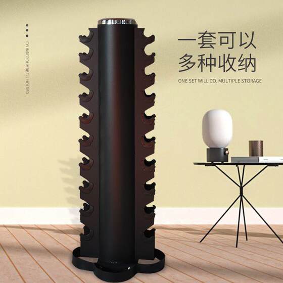 Manufacturer hexagonal upright dumbbell rack kettlebell rack gym 10 pairs of cylindrical multi-functional combination