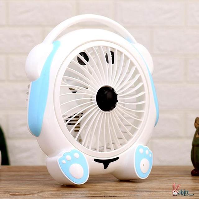 Mini fan small student dormitory bed cartoon big white small fan office desktop silent home use
