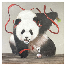 Signed money comes with a frame. Liang Tingyuans Drawing Sister Yu Ai limited edition hanging painting