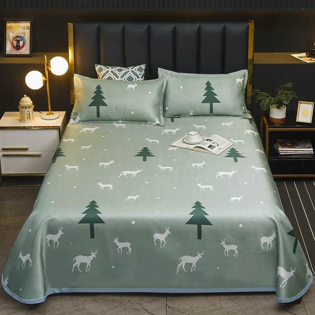 Ice silk mat three-piece set 1.8 meters straw mat air-conditioned mat sheets can be used as water machine wash student dormitory single mat 5