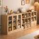 Outdoor Solid Wood Bookcase, Home Storage Cabinet, Free Combination Grid Cabinet, Floor-Standing Storage Rack, Living Room Bookshelf, Low Storage Unit