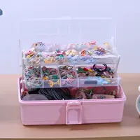 Розовый [толстая версия] большого размера (33*19*18), высота дна 7,8, ящик для инструментов