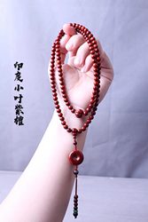 작은 잎 장미 백단 우드 0.6 불교 구슬과 문화 팔찌 묵주 팔찌 및 목걸이 커플 컬렉션 선물