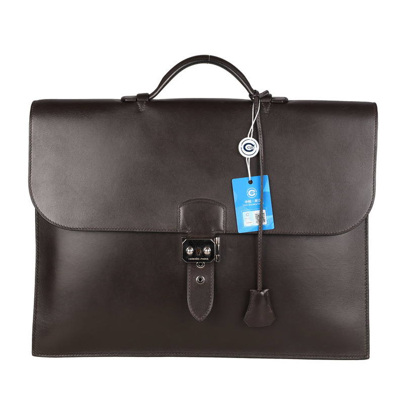 [9.5 New] Hermes Hermes Men's Leather Handbag Men's Briefcase