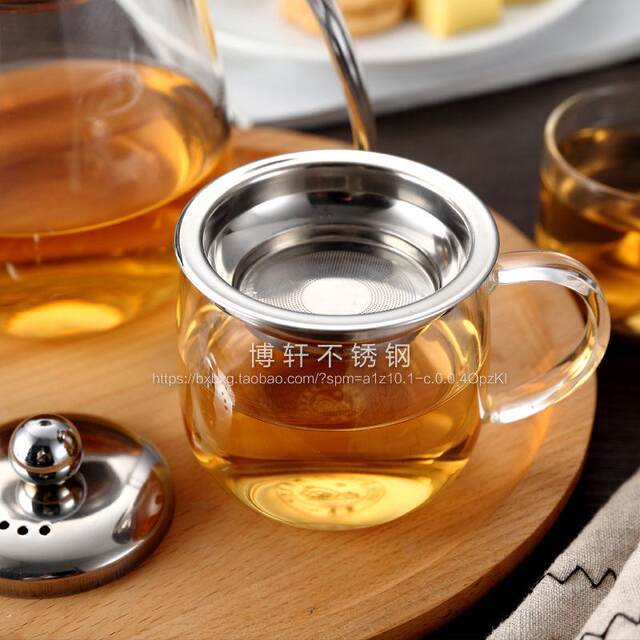 Tea Strainer Stainless Steel Tea Leaf Filter with Lid Kung Fu Tea Separator Fair Cup Tea Funnel New Product